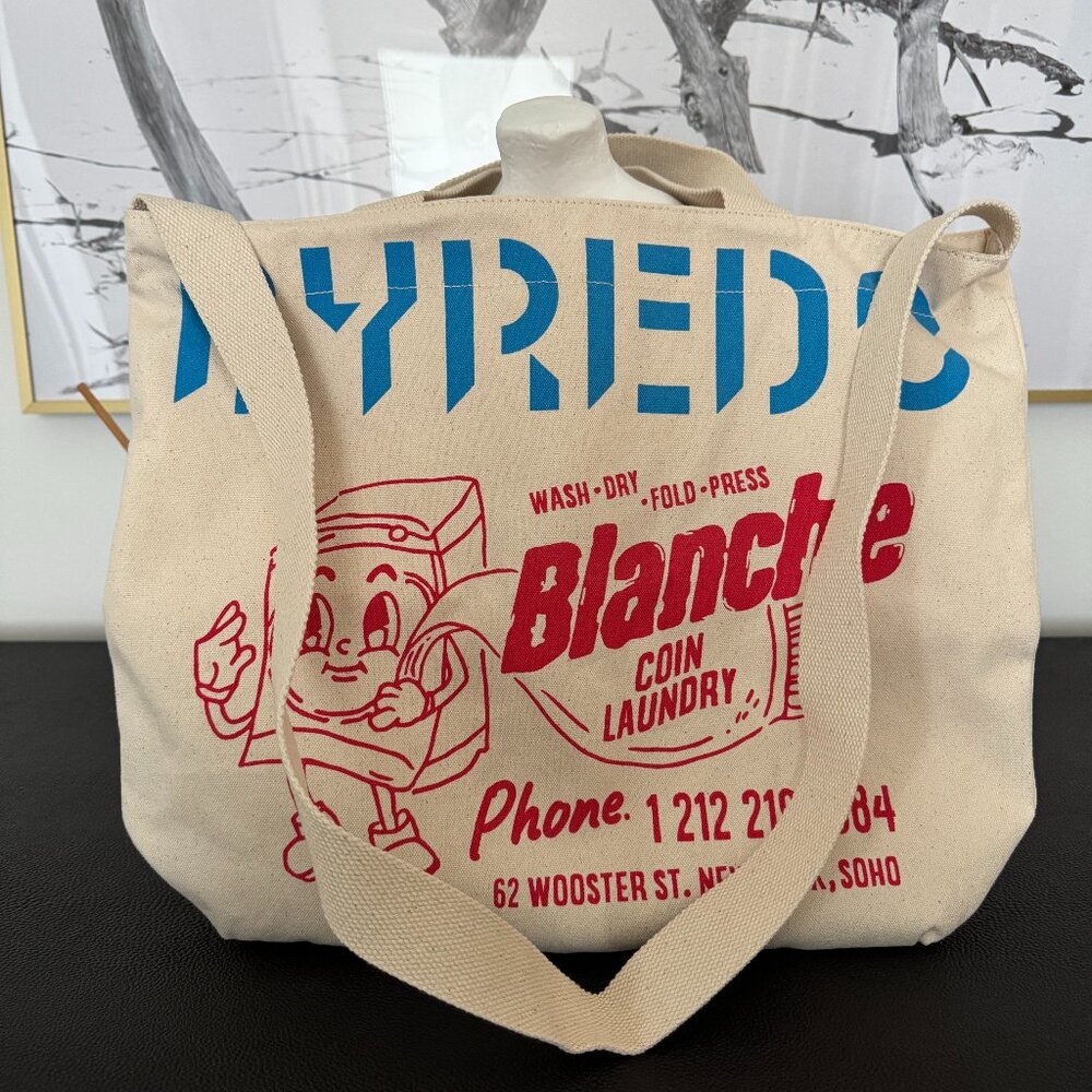 Byredo Cotton Canvas Tote Bag Colorful Graphic Logo Shopper